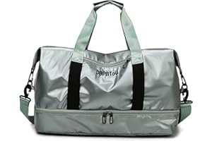 DBPBToU Bolsa Deporte para Mujer y Hombre Bolsa de Viaje con Compartimento para Zapatos y Compartimento para Humedad, Bolsa de Gimnasio de Mano con Soporte para Esterilla de Yoga