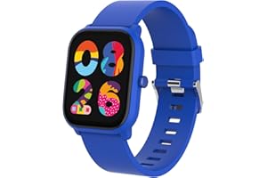 Celly, Smartwatch per Bambini con Cinturino in Silicone, con Monitoraggio Battito Cardiaco, Contapassi, Giochi, Bluetooth, App Dedicata Fit4Kid, Durata Batteria Fino a 4 Giorni, Colore Blu
