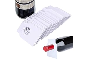 SEMINISMAR Etiquetas Botellas Vino Papel Etiqueta,etiquetas de regalo de cuello de botella de vino de doble cara para colección de bodega,Decoración Personalizadas Escribir Cuello Botella Marcar Precio,100PCS