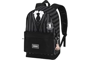 KARACTERMANIA Wednesday Miércoles Uniform-Mochila HS FAN 2.0, Negro, 30 x 41 cm, Capacidad 22 L