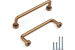 9BUILD Lot de 6 Rétro Bronze Poignee de Meuble Entraxe 96mm Cuisine Poignée Alliage de zinc Meuble Poignet de Porte Cuisine Poignées pour Placards Poignet Meuble Cuisine EU0025