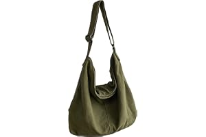 Canvas messengerväska stor crossbody-väska handväska enfärgad med flera fickor kanvas axelväska för kvinnor och män