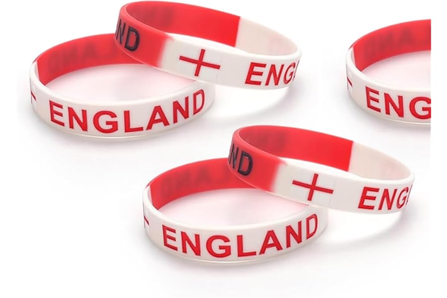 TARIFA UNITED England flag silicone wristbands wrist bands England football party decorations party decorations small George cross flag silicone bracelet rubber bracelet rubber wristbands