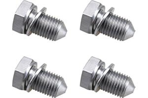 HSUPEZ 4 Viti di scarico dell'olio con anello di tenuta e rondella, scatola di olio in acciaio legato, lunghezza