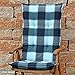 Produktbild 6 Hochlehner Auflagen 120x52x8 cm in türkis grau schwarz kariert SUN GARDEN Ibiza 10511-240 ohne Sessel