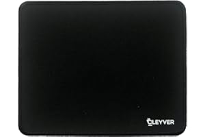 Cleyver - Tapis de Souris, Télétravail, Gaming, Voyages, Professionnel, Tissu Jersey Imperméable, 250 x 200 x 3 mm, Noir