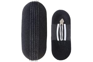 ‎WITBICG 2 Stücke Haarkissen, Witbicg Invisible Fluffy Hair Clip Haarpolster, Perfect Puff Haar Kopf Puffhaarkopfkissen Kopf- Und Gesichtsform, Damen- Und Mädchen-Accessoires (Schwarz)