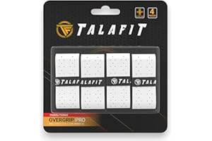 TALAFIT Pack 4 Grips Padel - SURGRIP Padel- Grip Tennis - Grips Raquette Padel - PERCAGES- Accessoires Padel - Maximum Grip