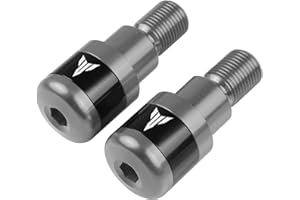 ‎QJY-MOTOR PART-STORE 22mm 7/8'' Universal Motorrad Lenkerenden - 2Pcs CNC Aluminium Lenkergewicht Balance Stecker, Anti Vibration, Für MT07 MT09 MT10 MT-10 SP MT125 - Grau