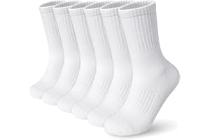YSUY 6-Pack Ladies Ankle Socks for Sports & Leisure, Ladies Socks, Breathable White Cotton Liners Multipack for Women's Size 4-7, Slouch and Athletic Style for Girls & Women