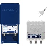 EDISION MAK-100 Kit: Amplifier TV Antenna Mast 1UHF, 10-25db, 107dBmV, 24V, for Digital Terrestrial DVB-T/T2, with 5G LTE Fil