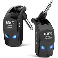 Système Guitare Sans Fil LEKATO WS-90 5.8GHz - Émetteur/Récepteur Basse Latence (<5.6ms) - Jusqu'à 100ft - Pour Guitare/Basse