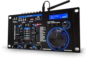 Ibiza Sound DJM160FX-BT - Table de mixage 2 canaux avec DSP 16 effets - Bluetooth - 1.6 kg
