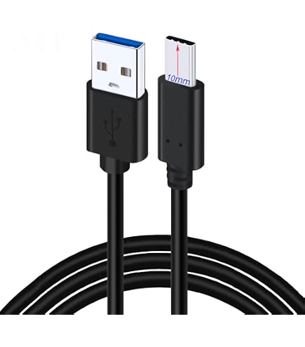 Cavo USB 3.1 Tipo C 1m Bianco Per Blackview BV4800, BV6200 Pro, BV8900, BV9300, Oscal S80 – Connettore Lungo 8mm Per Ricarica E Dati
