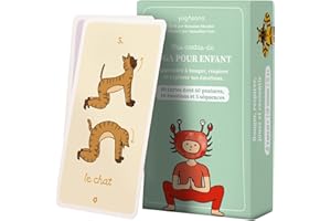 yogAsana Coffret Yoga Enfant – 75 Cartes & 5 Histoires – Postures, Respiration & Émotions – Développe Motricité, Calme, Confiance & Créativité – Activité Bien-être Enfant - Dès 3 Ans - 20 Min