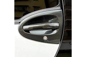 SHIFENG Für Smart 451 Fortwo 2009 2010 2011 2012 2013 2014 304 Edelstahl Auto Außentürgriffe Verkleidung Zubehör (Kohlefaser)