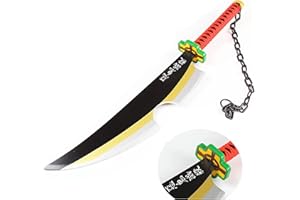KOGUMA Demon Slayer Uzui Tengen Cosplay Wooden Swords Replica Prop 80cm