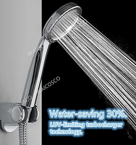Water Saver Shower Head Water Pressure Boosting Bath Pinhole Abs Chrome jet