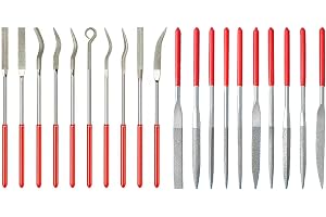 Vastsea 20 stycken nålfilar, diamantnålfil-set, nålfil-set, bekvämt handtag, för stål, glas, keramik och mycket mer