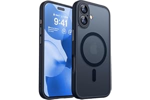 CANSHN Funda Magnética para iPhone 17 (6.3 Pulgadas), Compatible con MagSafe, [Protección Total de La Cámara] Carcasa Fondo Mate Translúcido,Negro