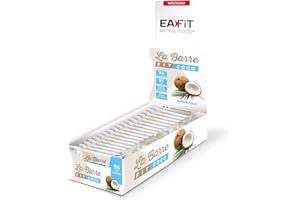 EAFIT LA BARRE FIT - Noix de coco - 28 g - 33% de protéines - 98 Kcal par barre - Riche en protéines - Faible teneur en sucres - Riche en fibres - Présentoir de 32 barres