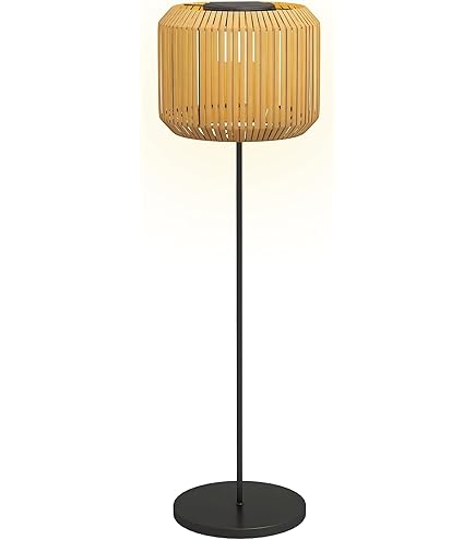 Outsunny Lampada Solare Da Giardino A Luce LED In Rattan Grigio