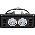 Zuomeng Panel Paddle Valve Switch with Two Air Suspension Pressure Gauge, Air Fittings, Contorl Air Bags in Car Suspension System, ZM-009