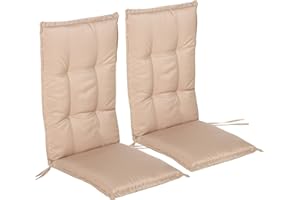 Outsunny Outdoor Garden Patio Folding High Back Chair Cushion Replacement Seat Pad - Beige