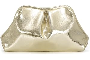 EVEOUT Dumpling Clutch for Women Stylish PU Leather Clutch Purse for wedding Dinner Party Pouch Bag