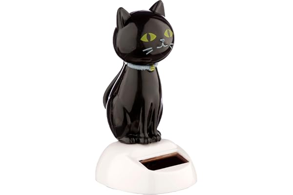 Puckator Puckator-FF113 Figurine Solaire, FF113, Black, 50 x 60 x 100 mm
