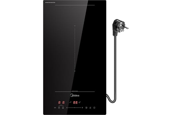Midea induktionshäll med flexzoner hällar installation keramikhäll, ledningar, beröringskontroll, automatisk avstängning, barnsäkring