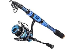 Sougayilang Canna da pesca telescopica. 24 toni, fibra di carbonio lavorato CNC, comodo manico EVA, canna da pesca da viaggio per pesca trota basso