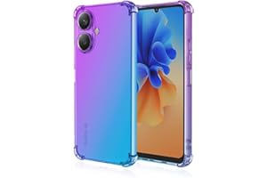 HONLEN Funda para Redmi 13C 5G / Redmi 13R 5G Carcasa, (6.74" Inches) Gradiente Transparente TPU Silicona Case, Protección de Esquina Mejorada Cover Azul púrpura