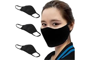 SHADOW DANCE UK 3 PCS Cotton Anti-dust Mouth Face mask Protect Cover Bandana Balaclavas, 2-Layer Unisex Reusable Fashion Washable Cover