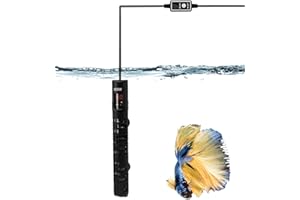 Podazz Aquarium-Heizung, Tauchheizung für Aquarien, 50 W, 100 W, 300 W, mit Schutzhülle und externem Temperaturregler, explosionsgeschützte Quarzglas-Heizung für Fische und Schildkröten (50W,23cm)