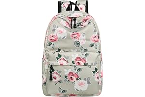 ODOKEI Sac a Dos Scolaire College Lycee Fleuri Fille Ado Sac à Dos Collège École Lycée Cartable Sac a Dos Ecole Ados Daypack Sacs Scolaires Grand Sac à Dos Femme Portable Ordinateur Ville Voyage Loisir