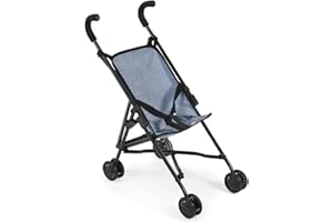 Bayer Chic 2000 Puppenbuggy Roma, Puppenwagen, Mini-Buggy, 50 x 29 x 57 cm, Jeans Blau