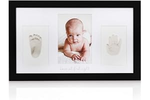 KeaBabies Baby handavtryck och fotavtryck set ljud souvenir (Onyx