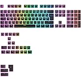Glorious Gaming - Touches GPBT Aura RGB : Capuchons Pudding, PBT doubleshot, translucides, Noir, pour claviers mécaniques Cus