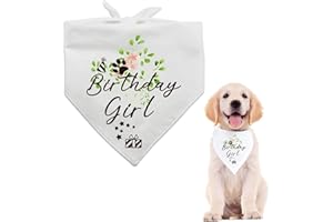 PEJLND Triangle Dog Scarf - Happy Birthday Bandana, 1Pcs, Kerchief Gifts for Small Medium Dogs, Cats, Pets - Party Supplies