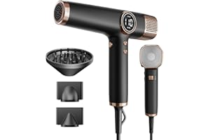 Faszin Asciugacapelli, Phon per Capelli con Motore ad Alta Velocità da 110,000 Giri Al Minuto per Un'asciugatura Rapida, 200 Milioni di Ionici Asciugacapelli visione