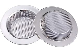 Yizhet 2 Pcs Filtre Évier Cuisine Acier Inoxydable Métal Lavabo 11.3cm / 4.45" Diamètre