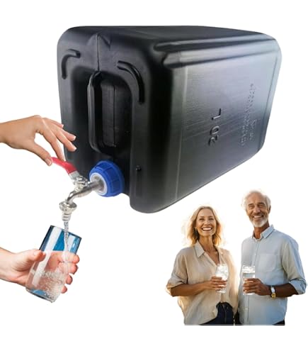 Bidon D'eau 30L Avec Robinet Anwicar - Réservoir Eau Potable Camping Et Jardin (sans BPA, Blanc)