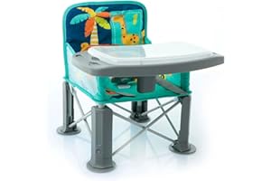 ebebek baby plus Picnic Booster Highchair | Highchair Portable Seat Chair | Compact Fold with Straps for Indoor Outdoor Use | Foldable High Chair Toddler Seat for Eating (Multicolored)