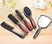 Veroda Professional Brilliant Salon Style Hair Care Hair Brush Gift Set with Mirror 5pcs Set (Random Color)