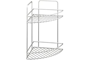 Metaltex Corner shelf Reflex with 2 stages 23x23x35cm, Silver, 23 x 23 x 35 cm