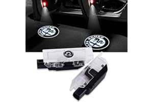 EMPTYZ EIMINB 2 Pezzi Auto LED Benvenuto Segno Luce Proiettore per Alfa Romeo Giulia Romeo Mito Stelvio Brera 147 156 159 GT,A