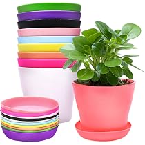 Kunststoff-Tropfschalen Set – 4 Stück In Schwarz, 20,3 Cm, Dick & Witterungsbeständig Für Drinnen/draußen