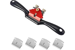 GIONAR Wood Plane, 9 Inch / 210 mm Planers for Wood, Spokeshave Tool with 4 Replacement Blades, Woodworking Tools for Woodworking and Manual DIY Enthusiasts