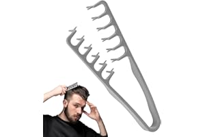 Puasok Pettine Capelli per Texture, Pettine a Denti Larghi, Strumento Volumizzante per Radici, Uomini e Donne Accessorio per la Cura Del Parrucchiere, per Coprire le Cuciture